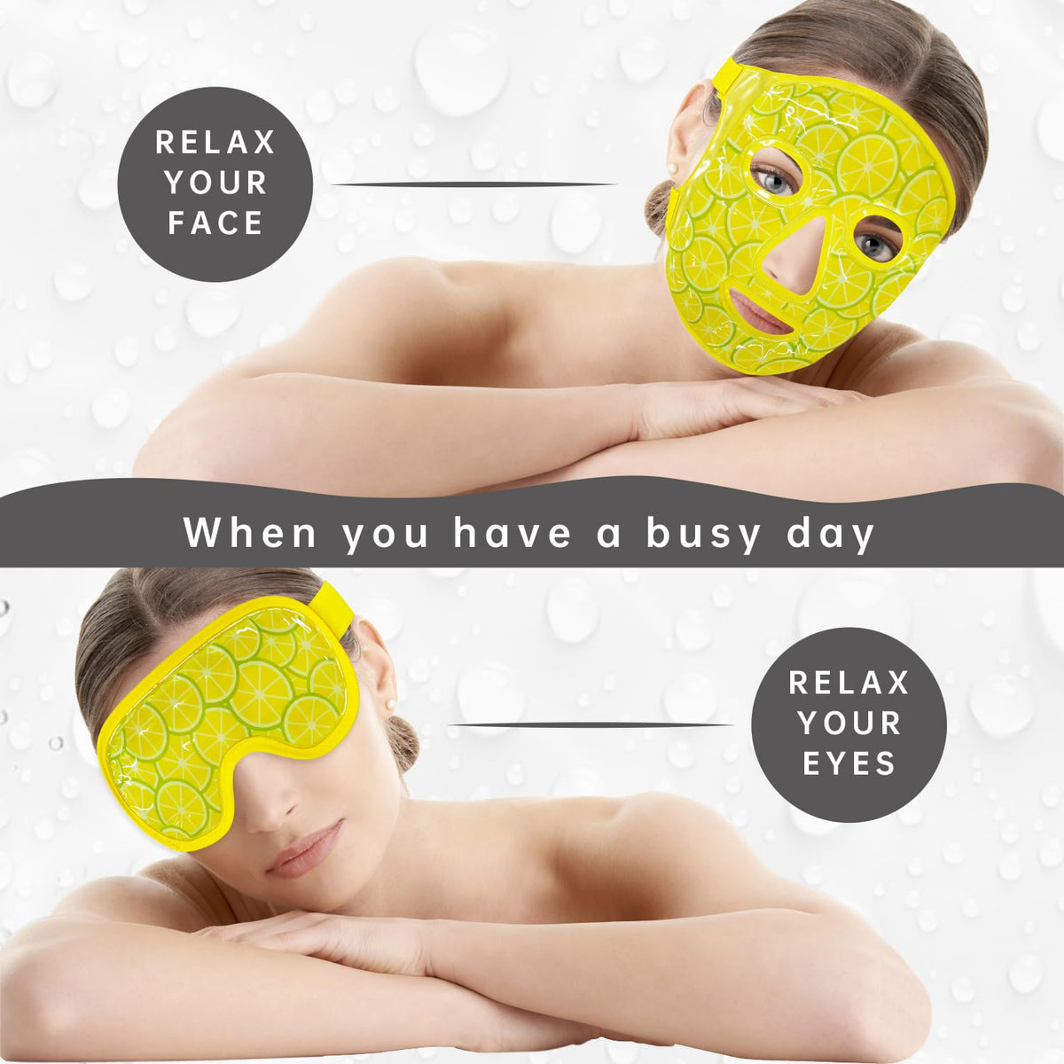 Cooling Mask Ice Pack for Face Eye, Hot Cold Compress for Face