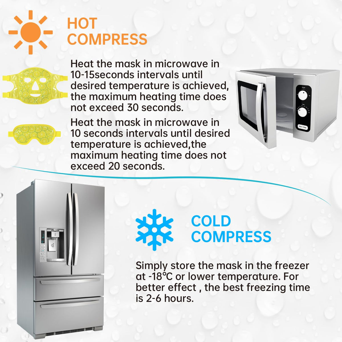 Cooling Mask Ice Pack for Face Eye, Hot Cold Compress for Face