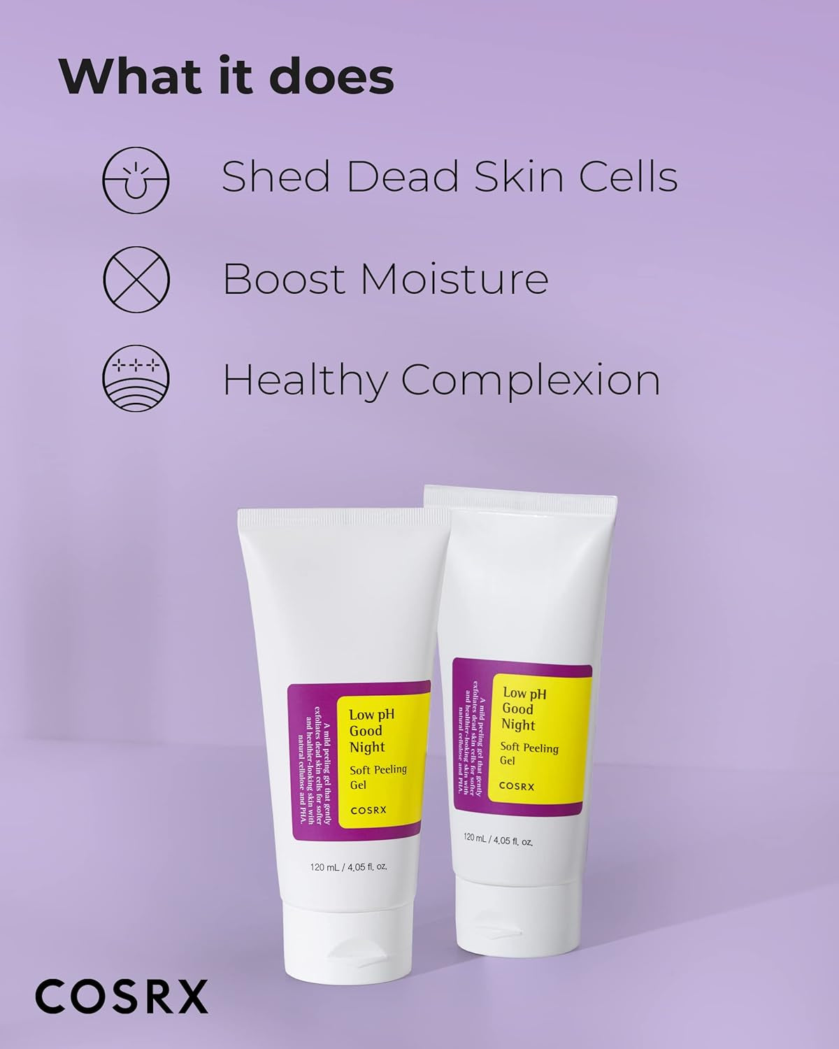 Low Ph Soft Peeling Gel, Korean Gentle Face Scrub, 4.05 Fl Oz | Mildly Exfoliating PHA for Sensitive Skin with Natural Cellulose, Cleansing, Korean Skin Care