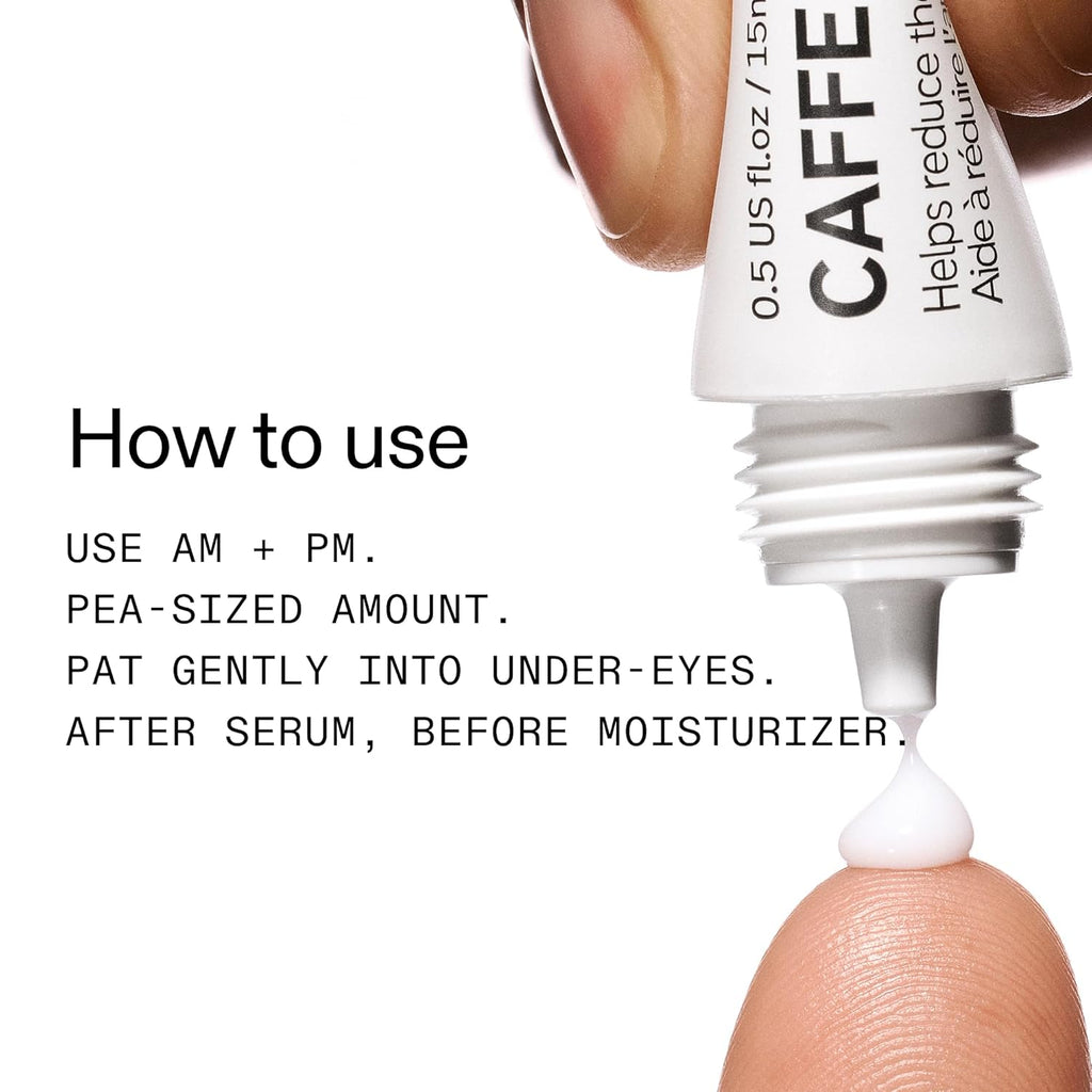 The INKEY List Caffeine Eye Cream, Reduce Eye Puffiness and Dark Circle, Blur Fine Lines, 0.5 Fl Oz | Lightweight Under-Eye Cream with Caffeine and Matrixyl 3000 to Help Reduce Puffiness, Dark Circles and Fine Lines