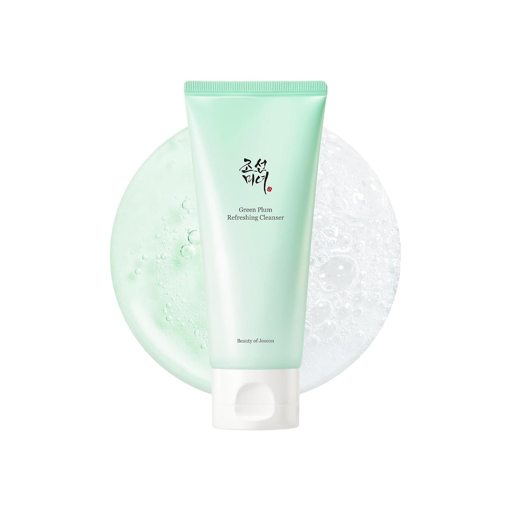 Red Bean Refreshing Pore Mask (140Ml, 4.73 Fl.Oz.) with Green Plum Refreshing Cleanser (100Ml, 3.38 Fl.Oz.), Korean Skincare