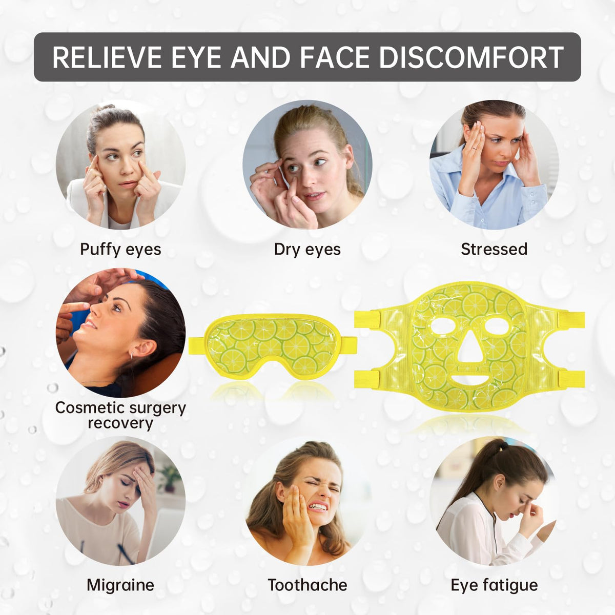 Cooling Mask Ice Pack for Face Eye, Hot Cold Compress for Face
