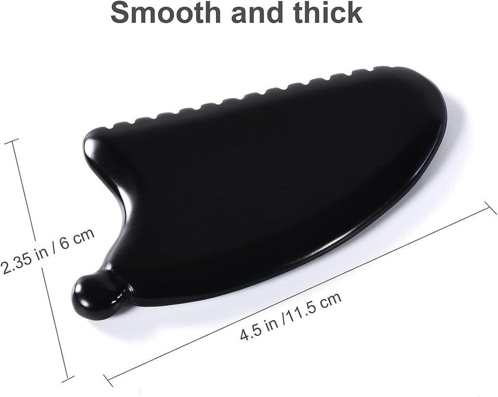 Gua Sha Facial Tools Gua Sha Stone Obsidian Gua Sha Face Stone Massager Gua Sha Facial Tool for Face Double Chin & Jawline, Face Stones Self-Skin Care Face Stone Gua Sha for Women Guasha Stone Black