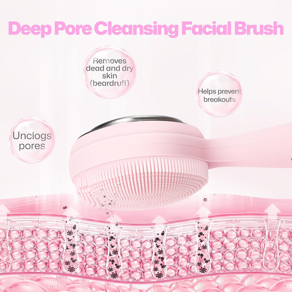 Facial Cleansing Brush with Warming Function & 5 Vibration Speeds