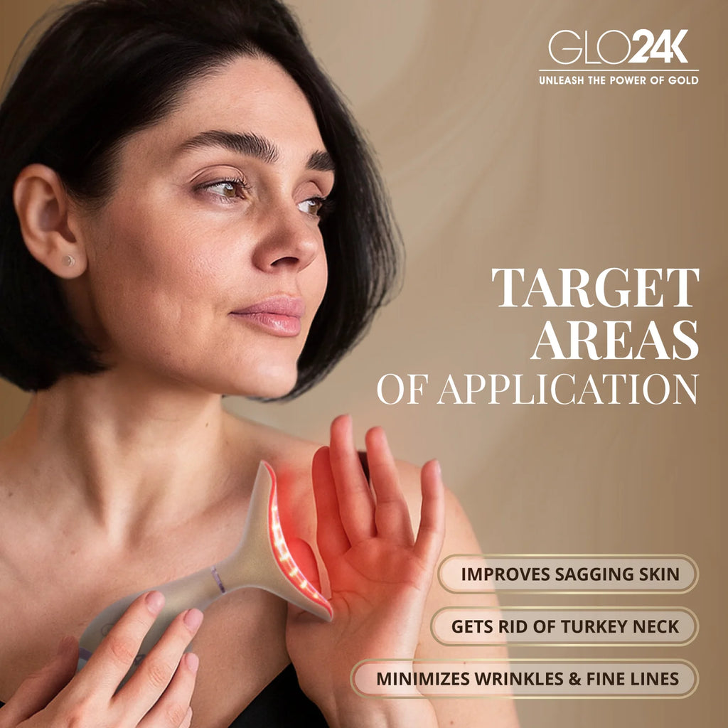 GLO24K 7 Color LED Neck and Face Beauty Device - Limited Edition