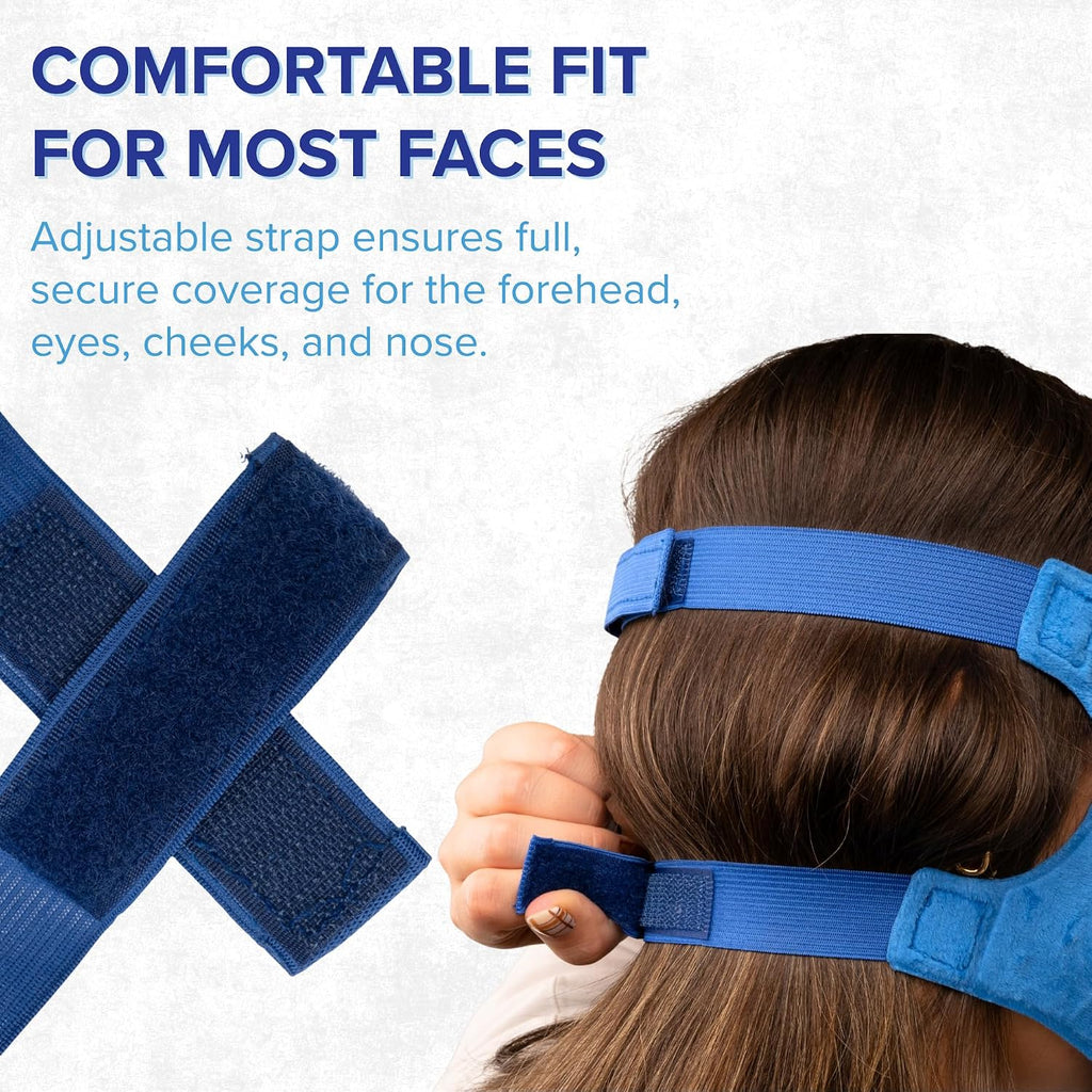Gel Bead Face Mask, Eye Ice Pack, Cooling, Cold, Puffy, Blue