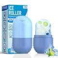 Ice Roller for Face and Eye, Silicone Ice Facial Roller Ice Holder, Face Ice Mold Skin Care, Face Icers Reusable Ice Cube Roller for Shrink Pores anti Wrinkle Reduce Puffiness, Blue