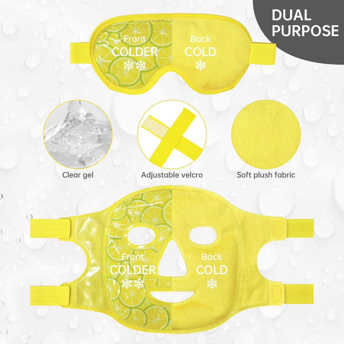 Cooling Mask Ice Pack for Face Eye, Hot Cold Compress for Face