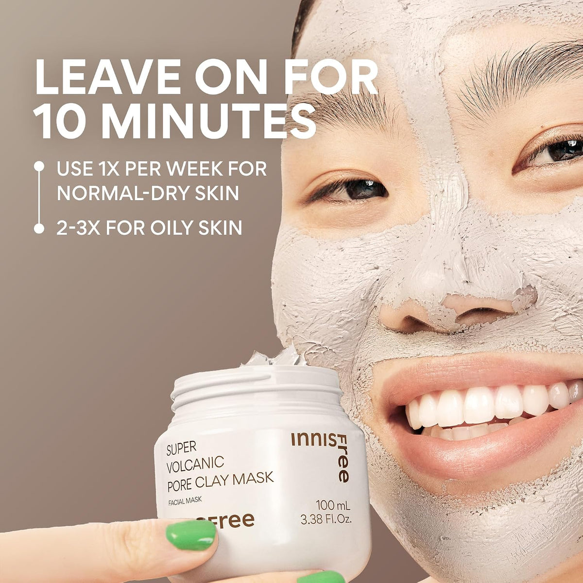 Innisfree Super Volcanic Pore Clay Mask | Exfoliating Korean Clay Mask