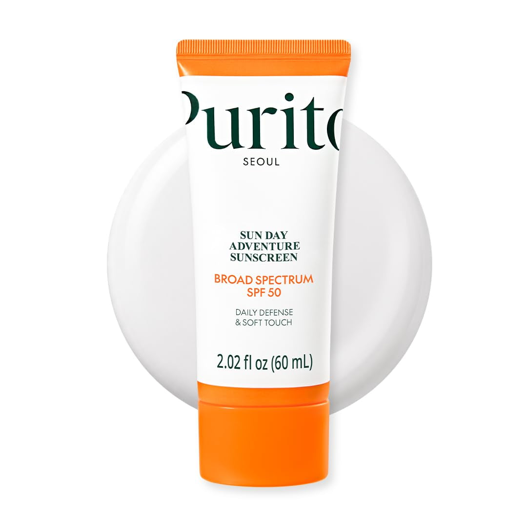 Korean Sunscreen SPF 50 | Lightest Texture, No White Cast, Broad Spectrum UVA/UVB | Oil-Free, Vegan, for All Skin Types | Daily Lightweight Sun Protection, Korean Skincare, 60Ml 2.02 Fl.Oz
