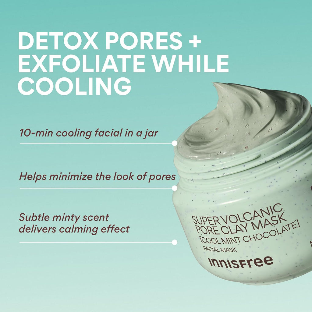 Innisfree Super Volcanic Pore Clay Mask | Exfoliating Korean Clay Mask