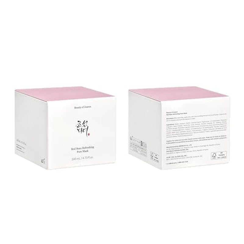 Red Bean Refreshing Pore Mask (140Ml, 4.73 Fl.Oz.) with Green Plum Refreshing Cleanser (100Ml, 3.38 Fl.Oz.), Korean Skincare
