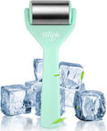 Ice Roller for Face Metal, Stainless Steel Ice Face Roller for Skin Care, Cold Facial Massager Roller for Puffiness, Eye Bags, Wrinkles, Fine Lines Anti-Aging (Green)