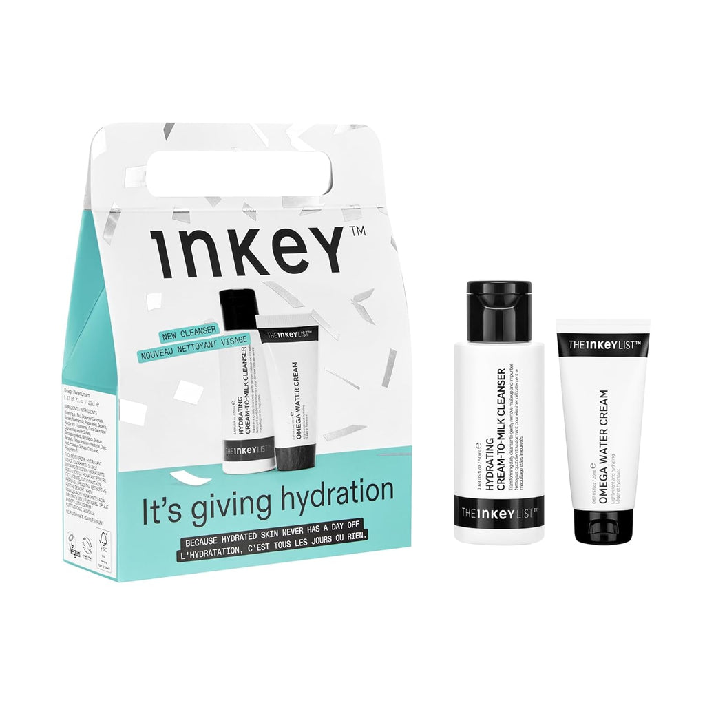 It’S Giving Hydration Gift Set, Hydrating Cream-To-Milk Cleanser + Omega Water Cream Moisturiser, Skincare Duo for Healthy, Glowing Skin, Gift Set for All Skin Types