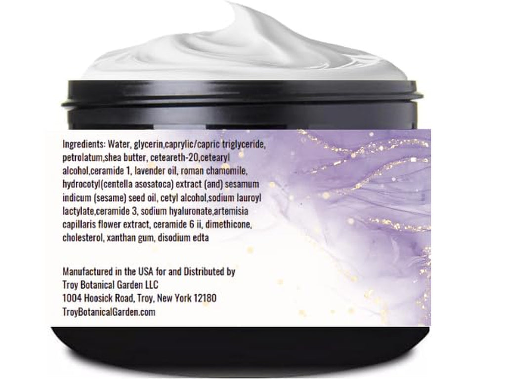 Lavender + Chamomile + CICA Cream Lotion 4 Fl Oz - Calming, Soothing, Relaxing, Hydrating.