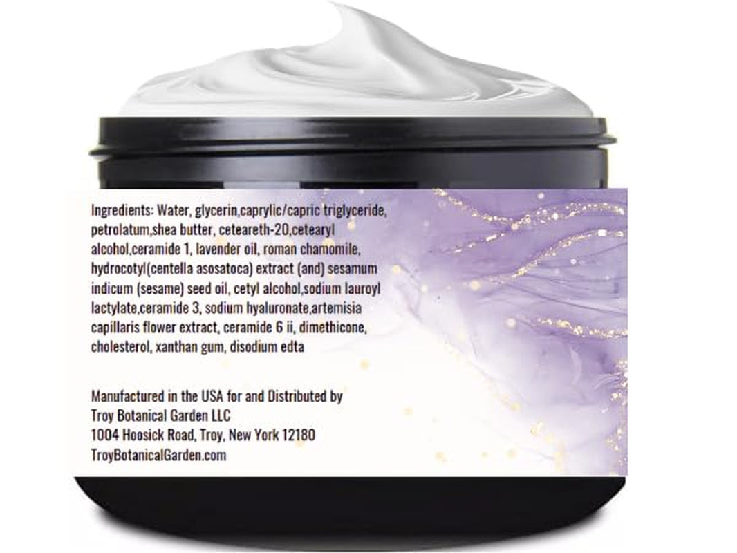 Lavender + Chamomile + CICA Cream Lotion 4 Fl Oz - Calming, Soothing, Relaxing, Hydrating.