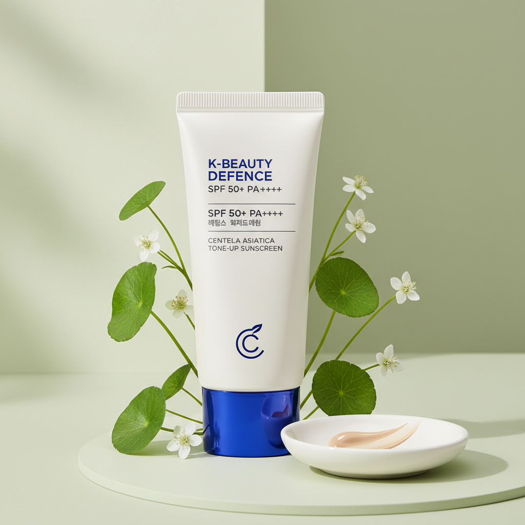 Korean Sunscreen SPF 50+ | Centella & Niacinamide | Tinted, No White Cast | 50ml