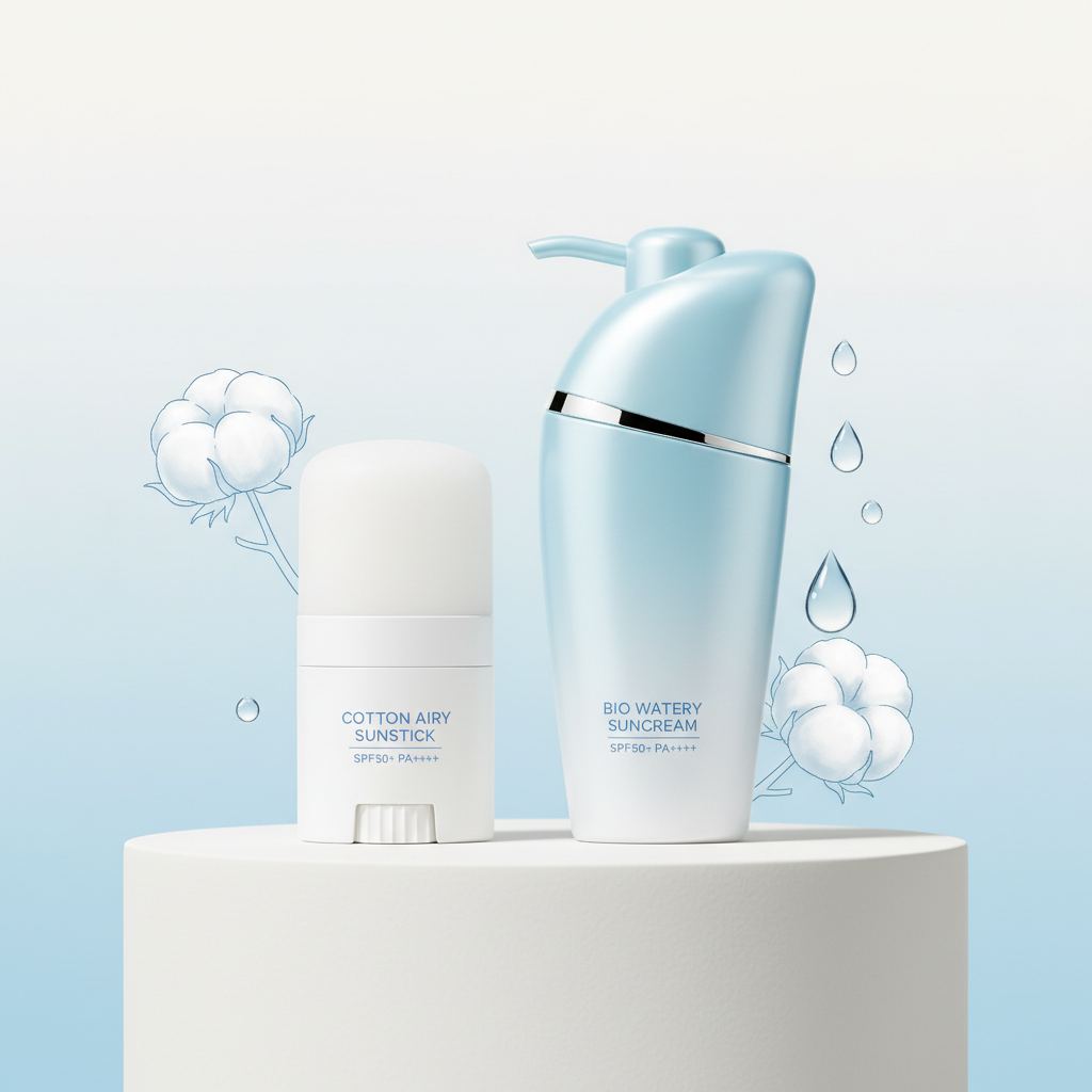 Korean Suncare Dual UV Set - Hero Product Shot