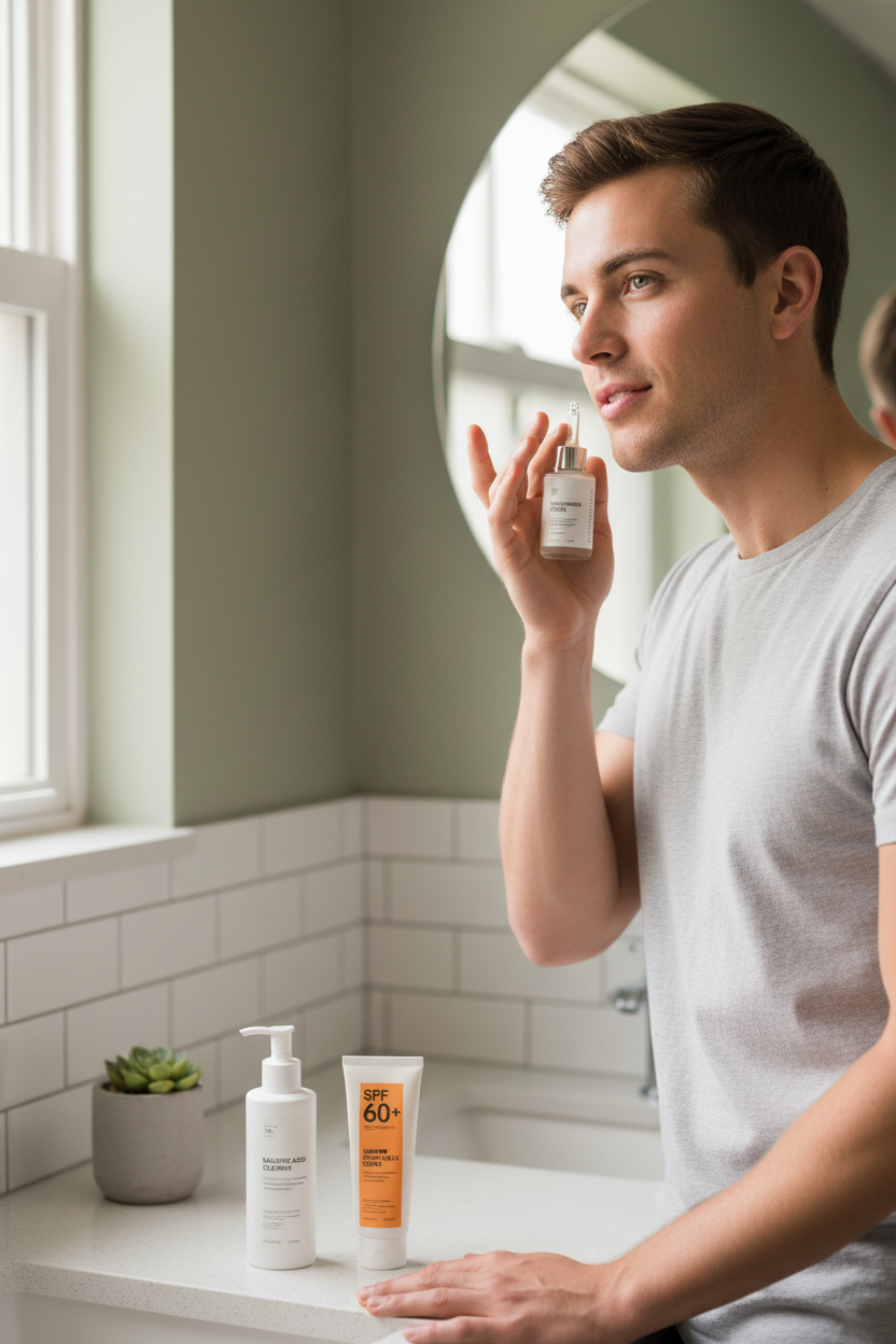 Daily Glow Routine Full Size - Male Lifestyle Shot