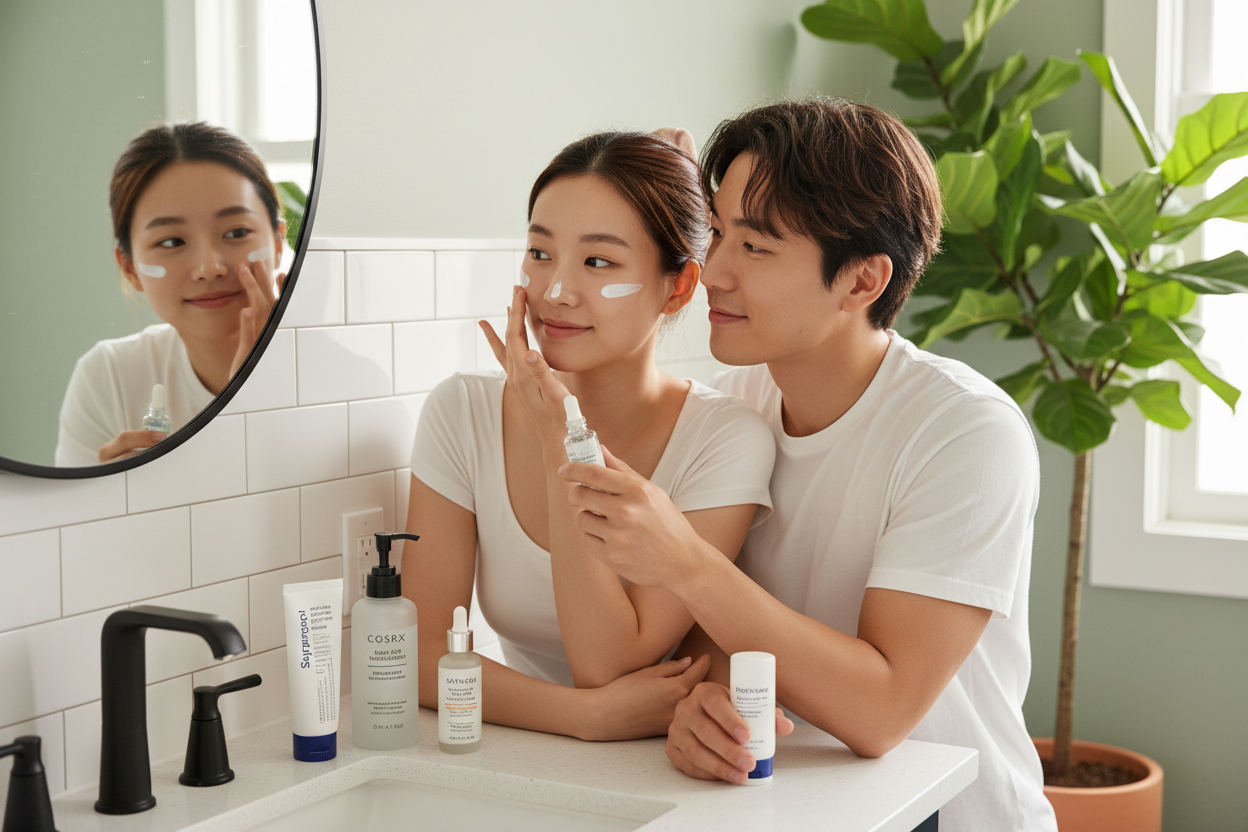 Daily Glow Routine Full Size - Couple Lifestyle Shot