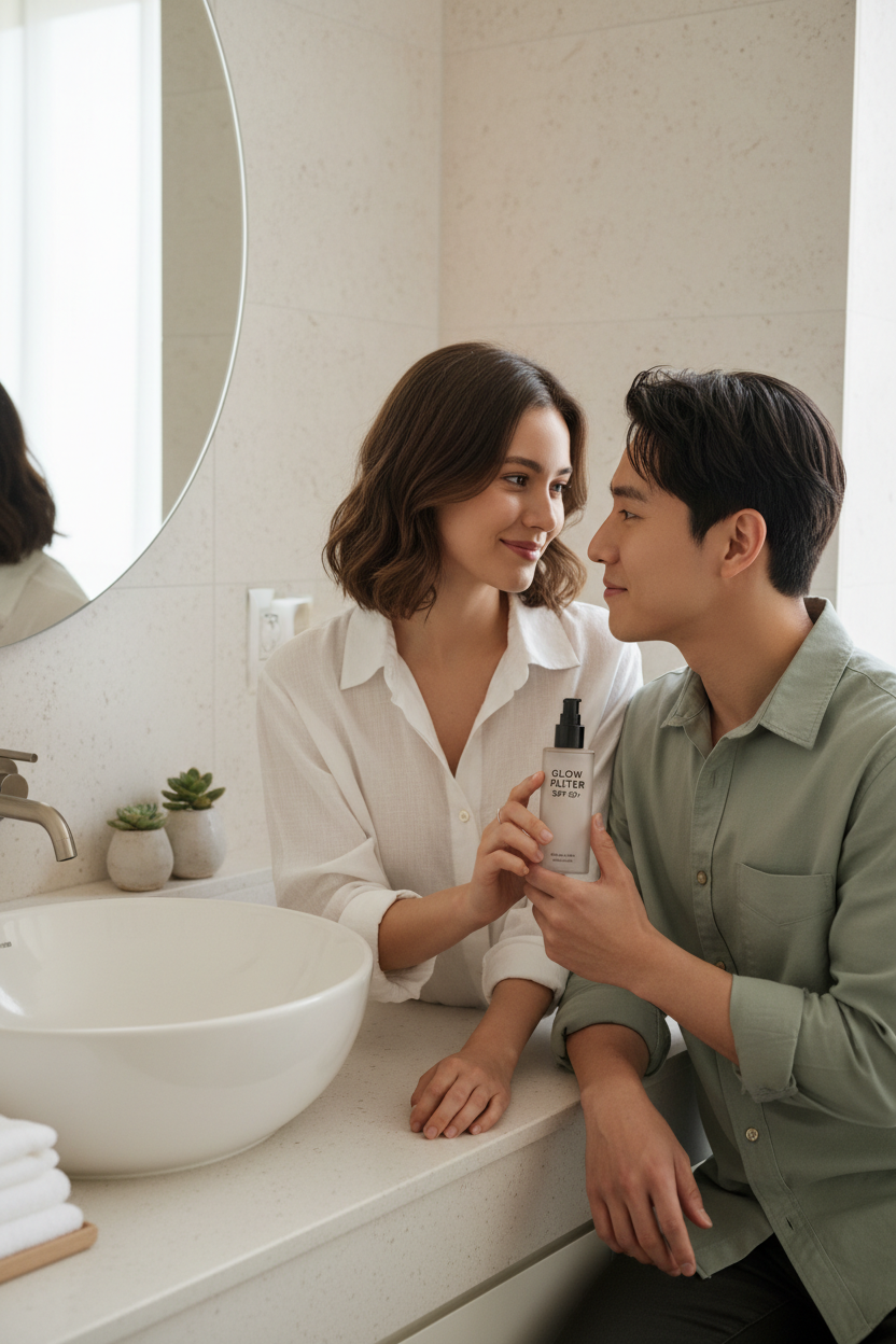 Korean Sunscreen SPF 50+ | Centella & Niacinamide | Tinted, No White Cast | 50ml