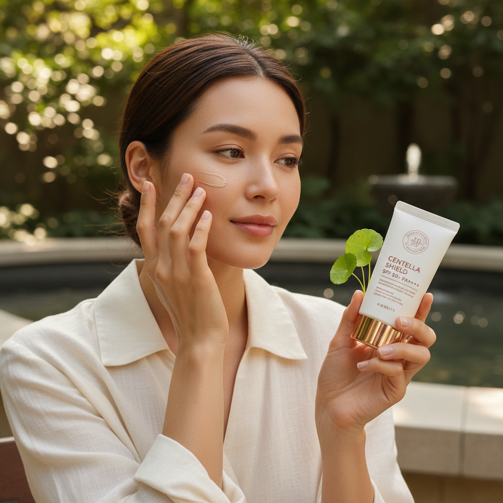 Korean Sunscreen SPF 50+ | Centella & Niacinamide | Tinted, No White Cast | 50ml